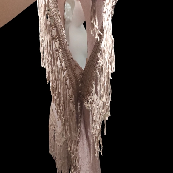 Do Everything In Love Lightweight Crochet Tassel Tan Cardigan - Picture 5 of 15